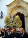 Procesion de alabanza a la Virgen del Mar en la Feria de Agosto que se celebra en su honor